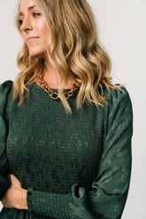 Stockholm Smocked Dress | Dark Green